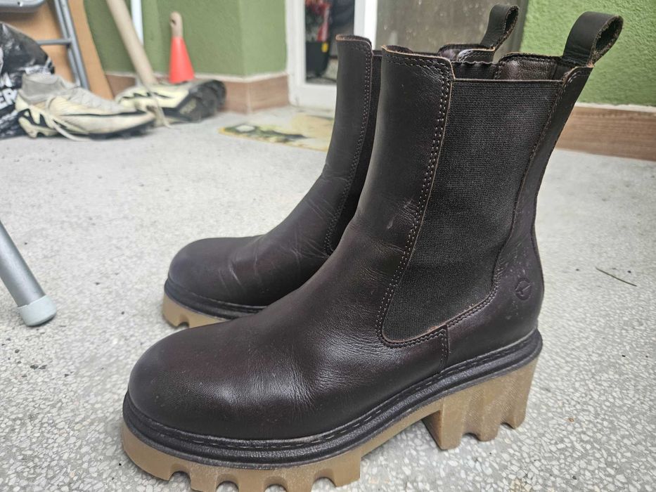 Почти нови дамски зимни боти Tamaris номер, естествена кожа