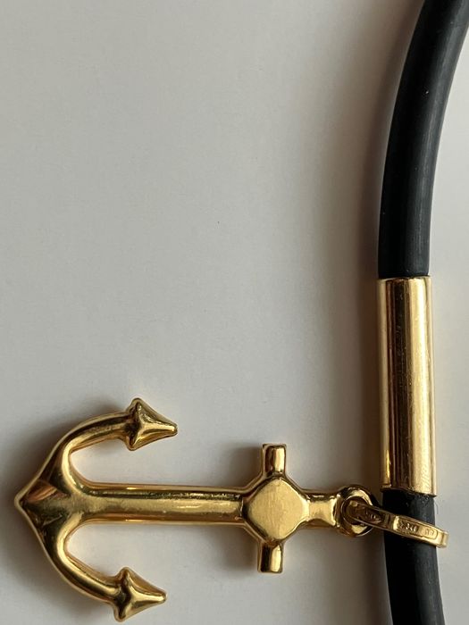 Lanț silicon aur 14k 9,67g ancora + cadou