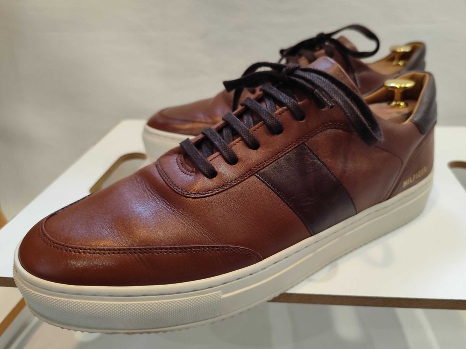 Pantofi sport casual 44 premium Tommy Hilfiger piele naturala moale