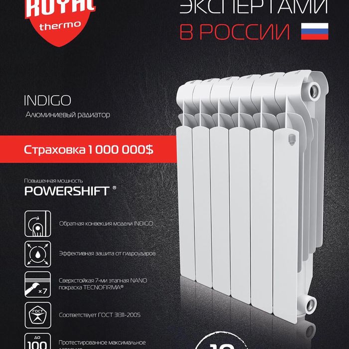 INDIGO Royal Thermo алюминиевый радиатор отопления батарея