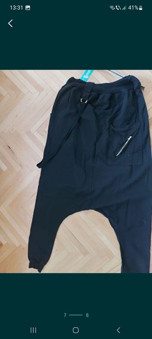 Pantaloni trening cu sezut/tur lasat unisex