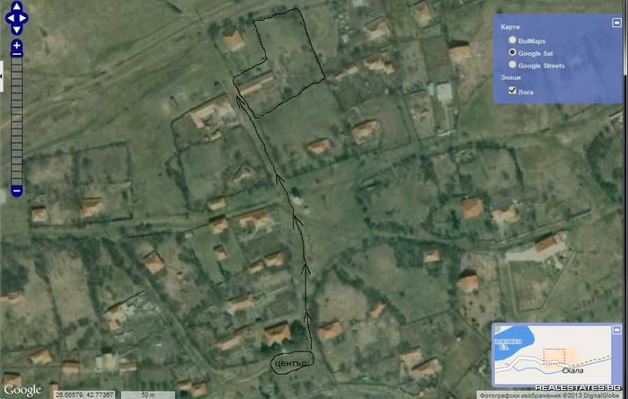 Дворно Място 2243 м2 в с. Скала, Общ. Сунгурларе