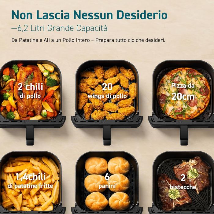 Friteuza cu Aer Cald Cosori Premium II Plus, 6.2 litri, putere 1700 W