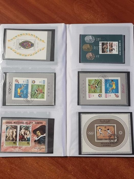 Colectie 250 COLITE FILATELICE, anii 1960-1970, straine USA, CCCP, etc