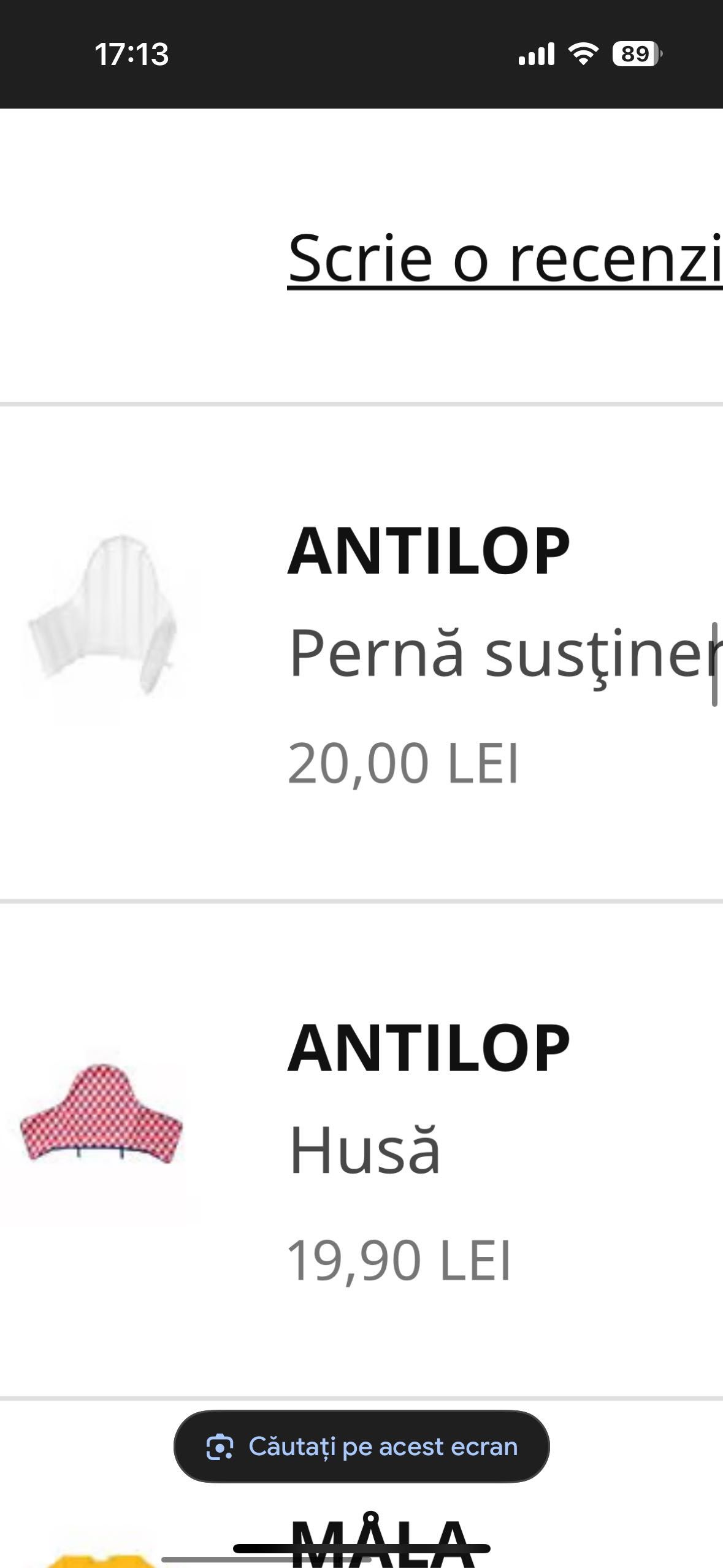 Vand scaun antilop cu suport pentru picioare