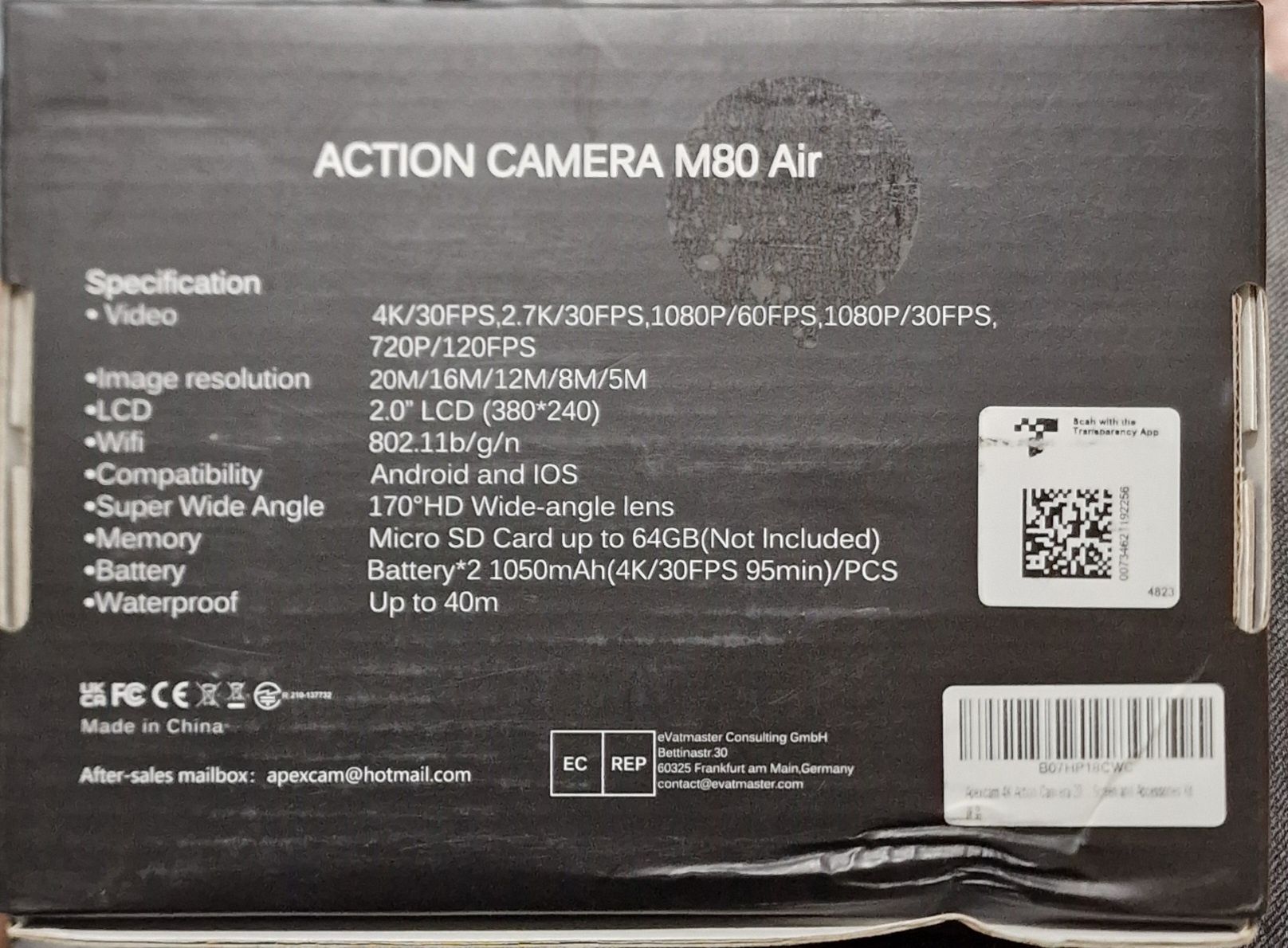 Camera Apexcam 4K