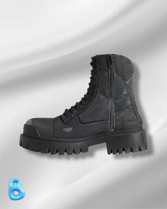 Balenciaga Combat Strike Boots Black