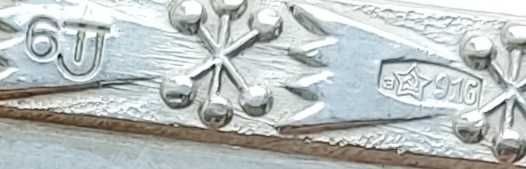 Серебряные ложки для салата (916 пр.; 111 гр.)