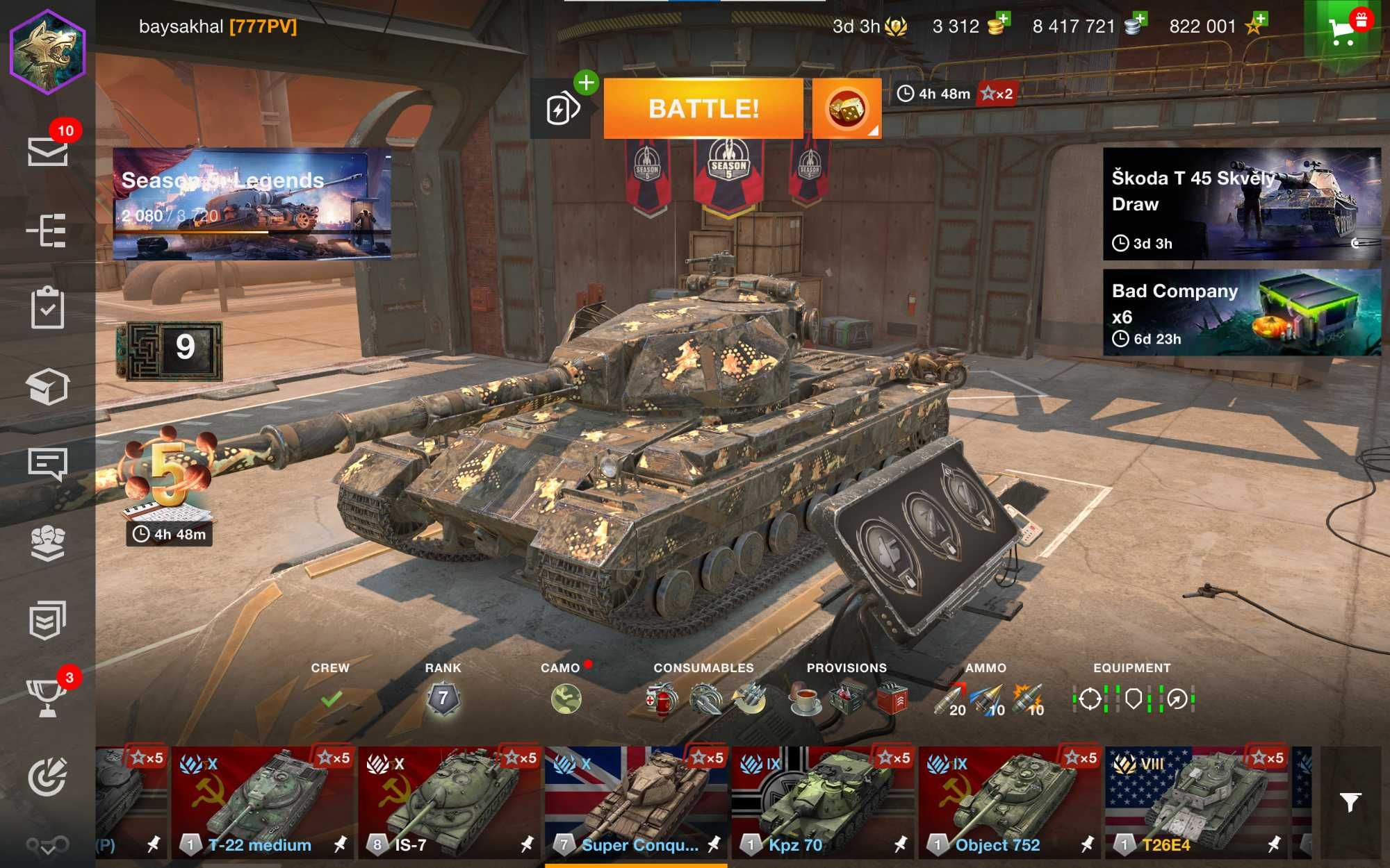 Два аккаунта WOT Blitz EU сервер