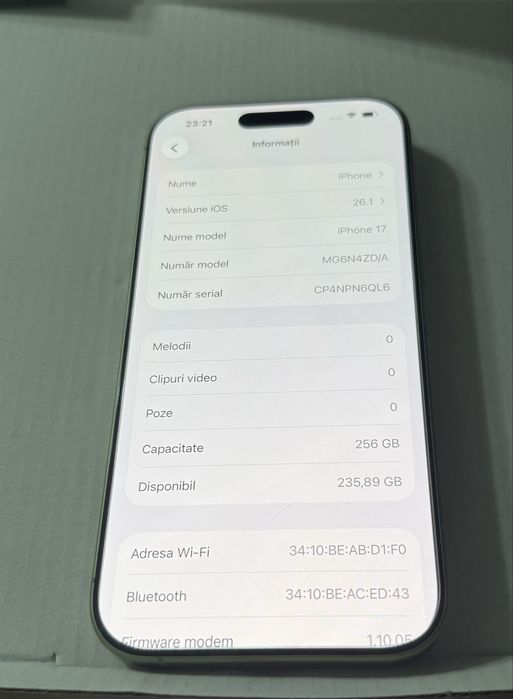 iPhone 17 pret 4000 lei fix