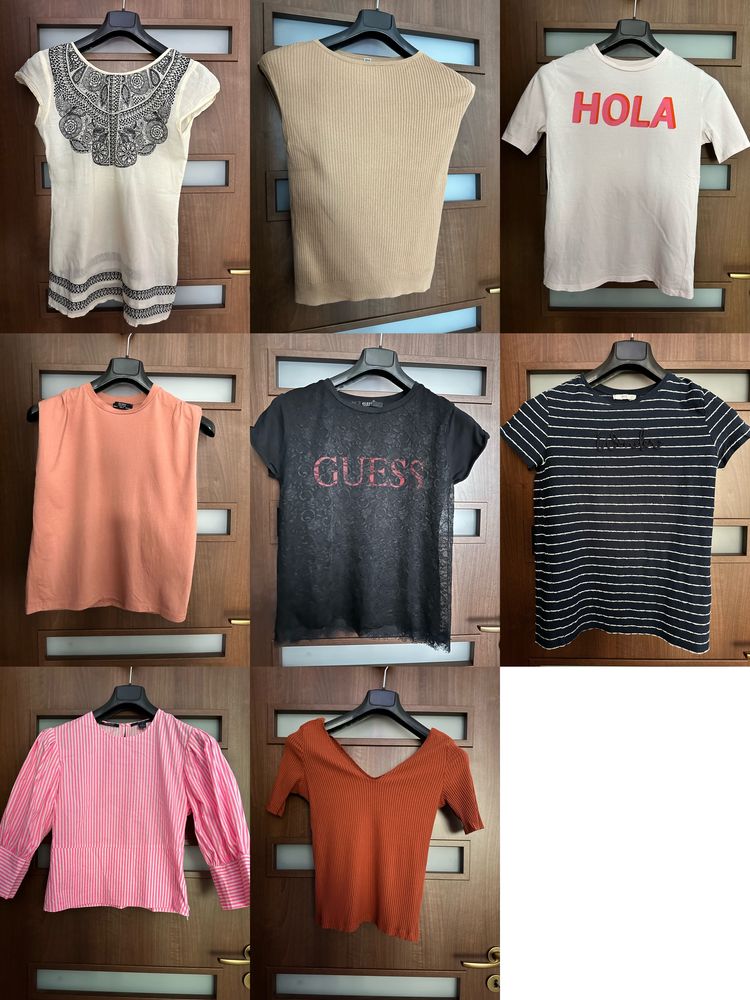 Tricouri bumbac Asos, Uniqlo, Bershka, Guess XS/S