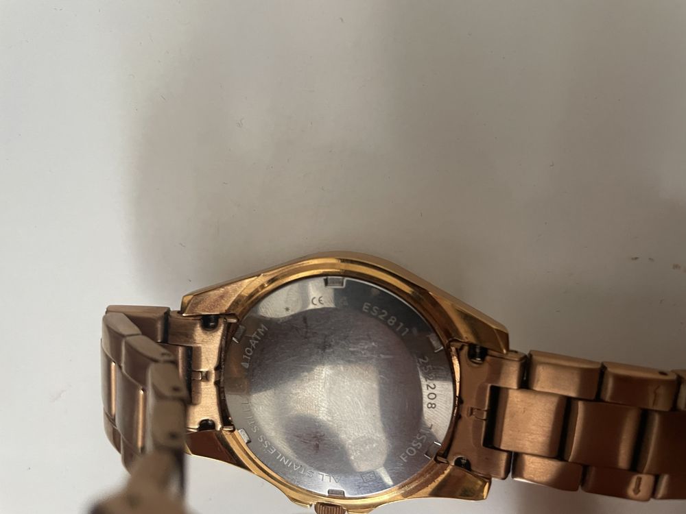 Оригинален дамски часовник Fossil ES2811 – розово злато, хронограф