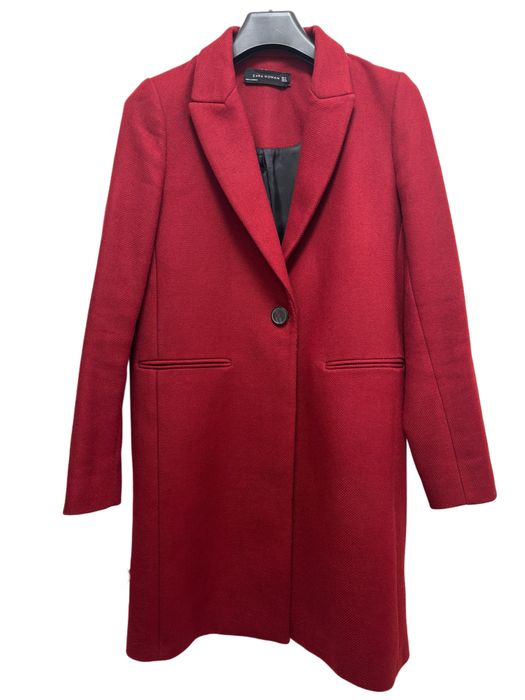 Palton Zara din 75% lână - burgundy - S/36