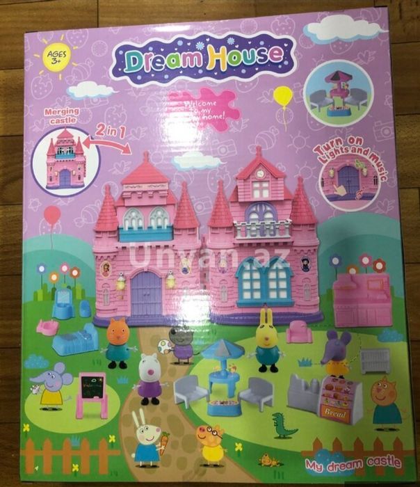 Игровой Домик Свинки Пеппы Peppa Pig, 4 фигурки