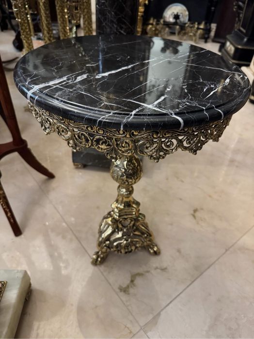 Masuta din bronz masiv- blat marmura