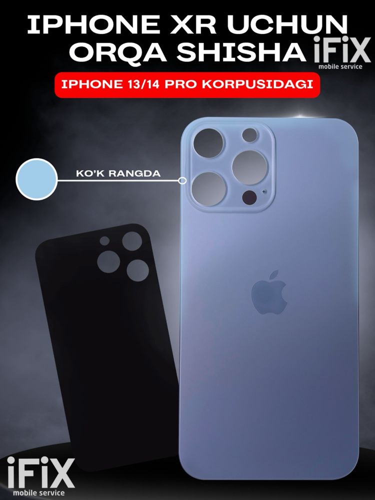 Iphone xr 14-15-16 pro korpus orqa krishkasi