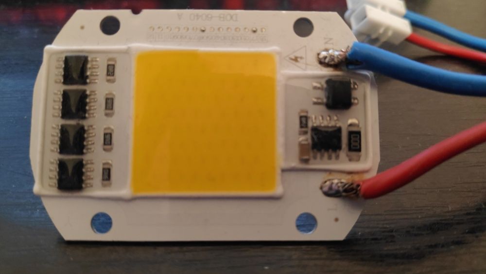 LED COB smart IC chip 50W 220V lumina alb cald proiector putere