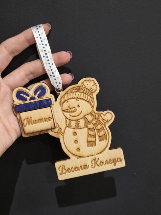 Коледна топка със снимка или надпис