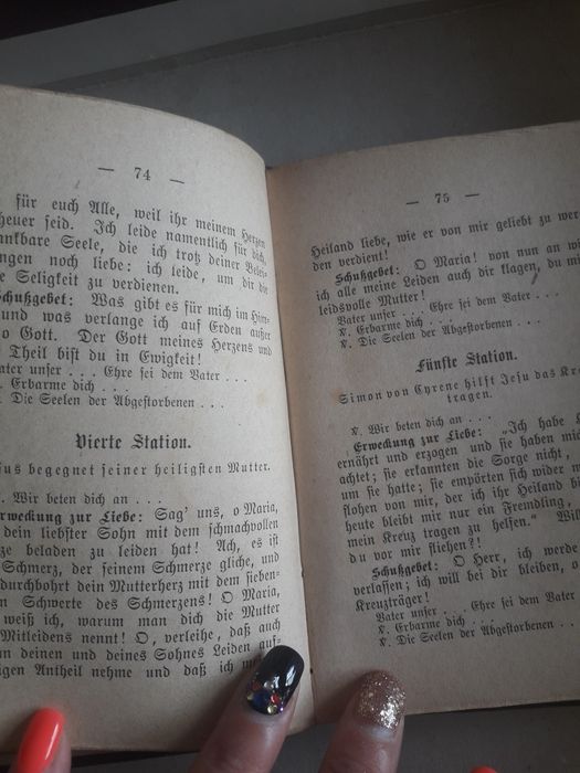 Стари католически молитвеници на немски 1874 и 1912