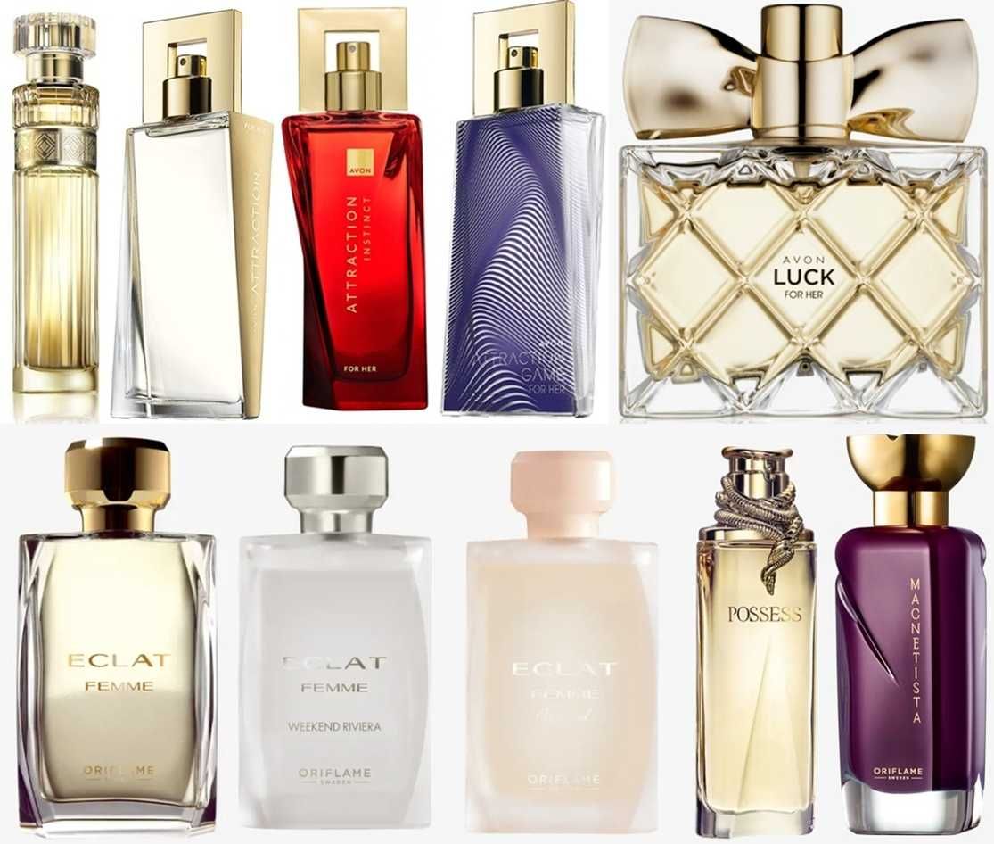 Налични парфюми, тоалетни води  от Avon, Oriflame