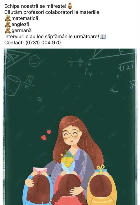 Meditații școlare caută profesor de matematicǎ