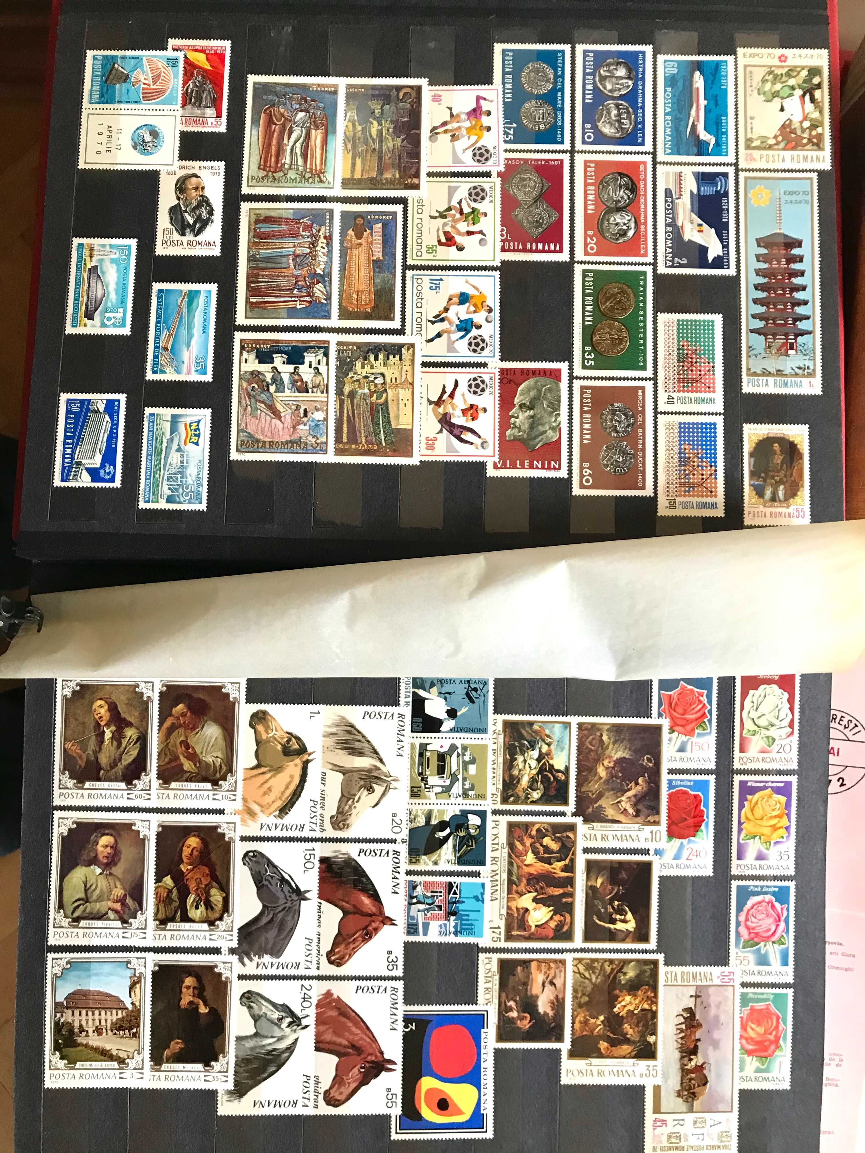 colectie de timbre  Bv in clasoare complete si plicuri