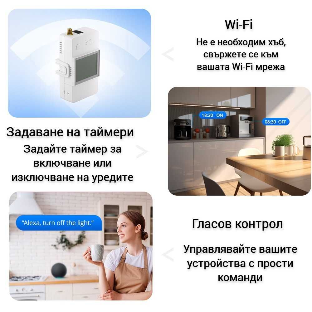 SONOFF POWCT Интелигентен Електромер с Пръстен