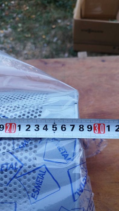 Метален кош за боклук Esmetal сив кръгъл Ф23см и височина 28см Нов