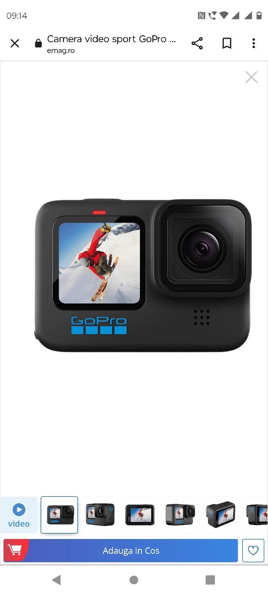 Camera de actiune GoPro H10B Bundle, 5.3K, 23MP produs nou, sigilat
