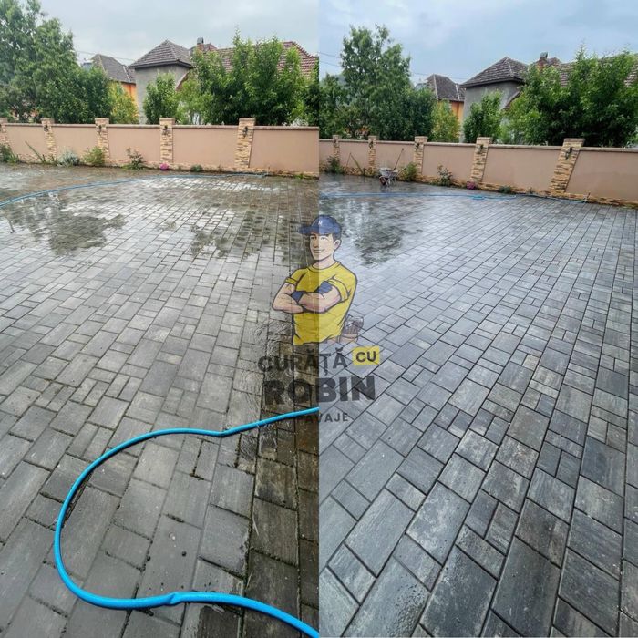 Spalat pavaj - curatat pavaje - Curăță cu Robin