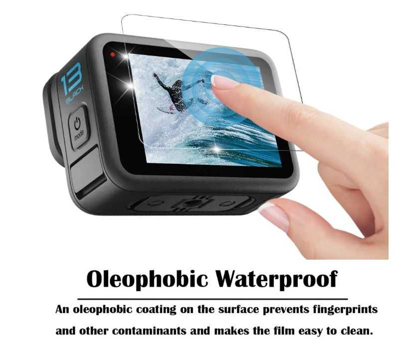 GoPro Hero 13 екран протектор за обектив, Ultra-HD закалено стъкло 3бр