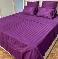 2-спальный; евро Комплект постельного белья сатин, шелк