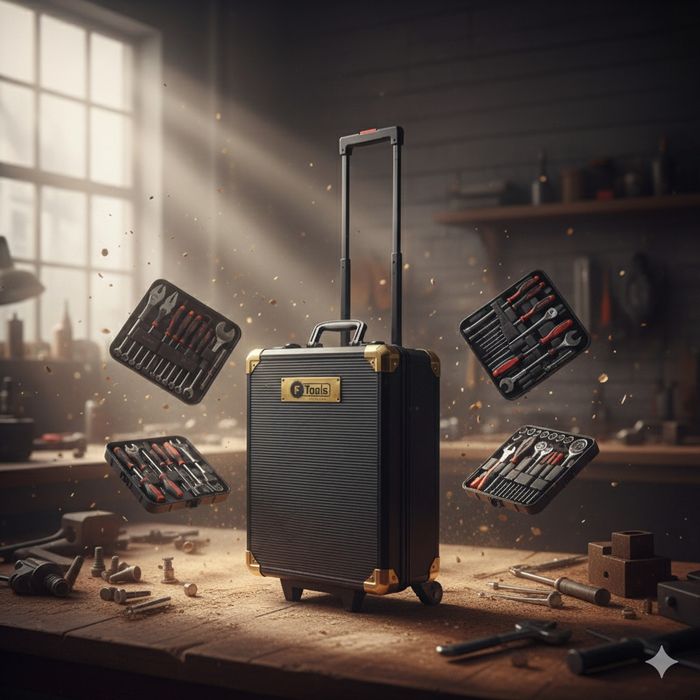 Професионален куфар с инструменти IF Tools BLACK GOLD 2024 – 599 части