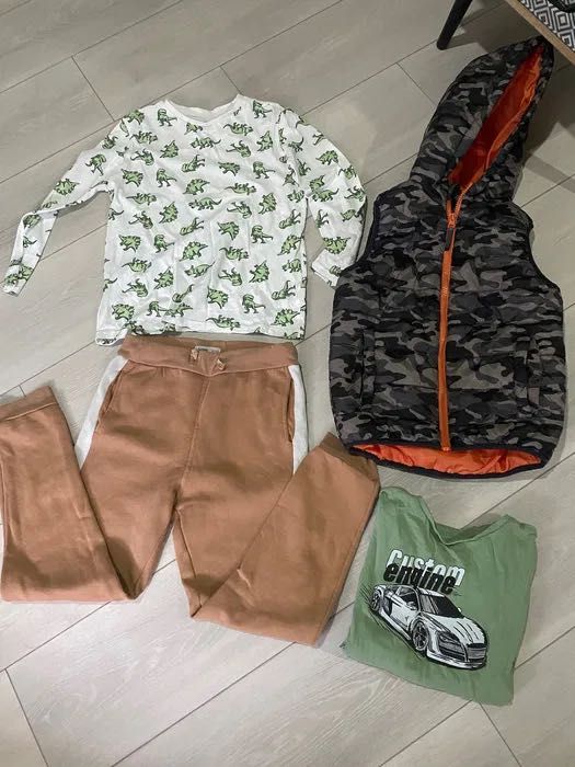 сет 2 панталона 3 блузи елек и жилетка 7-9 години Zara next hm adidas