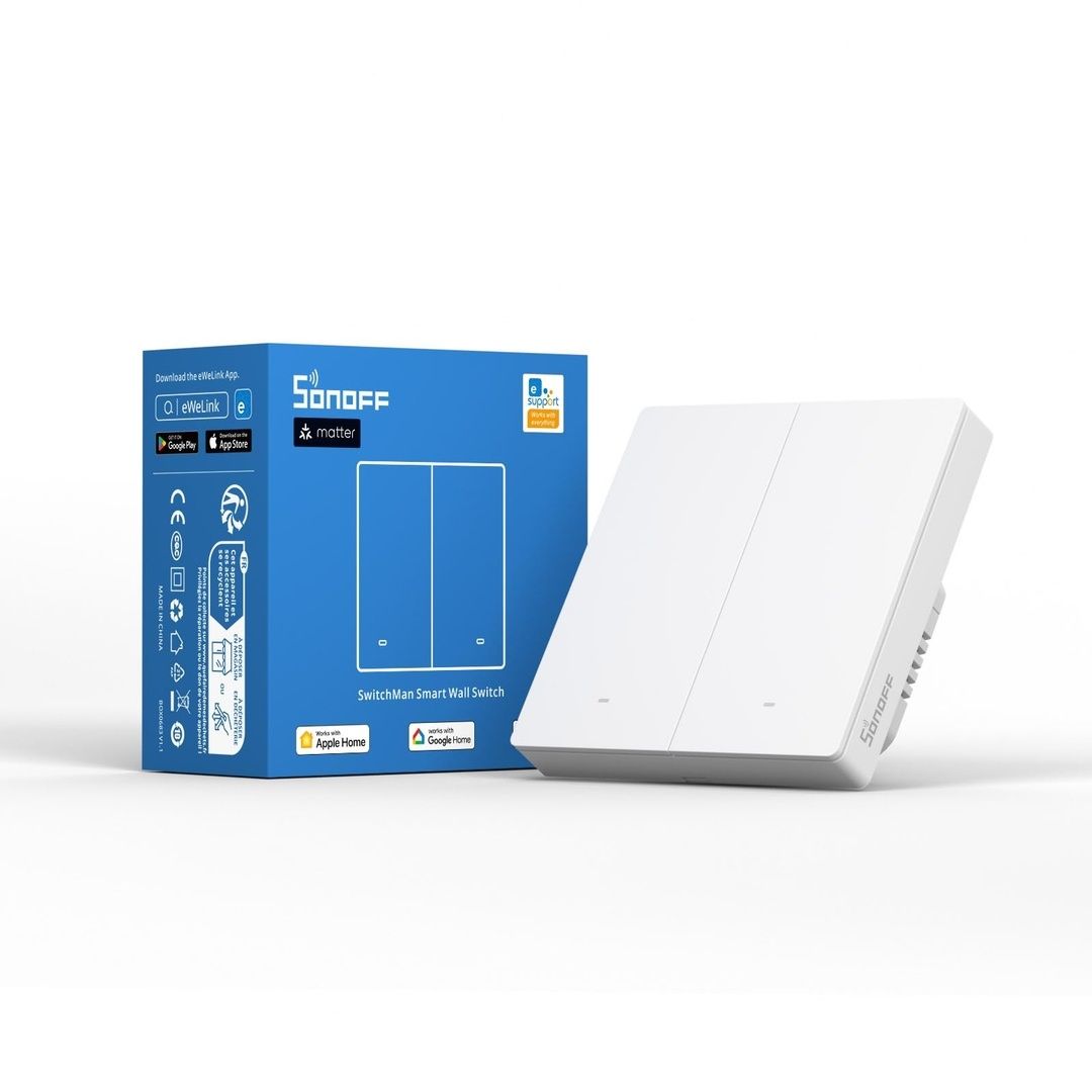 Sonoff M5 Smart Switch WiFi 2 Gang – Matter, Alexa, Google