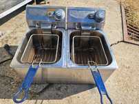Friteuza dubla inox,  grill, alte aparate gatit