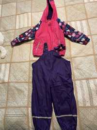 Гумирани яке и гащеризон за дъжд Lupilu, размер 98-104, за момиче