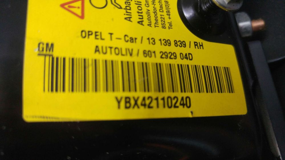 Airbag scaun dreapta fata opel astra h a04 13139839 601292904d bampt10635