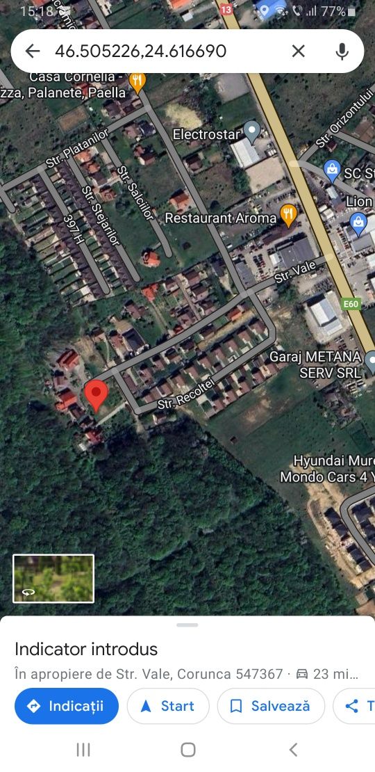 Casă de Odihnă, teren 1000mp zona Corunca