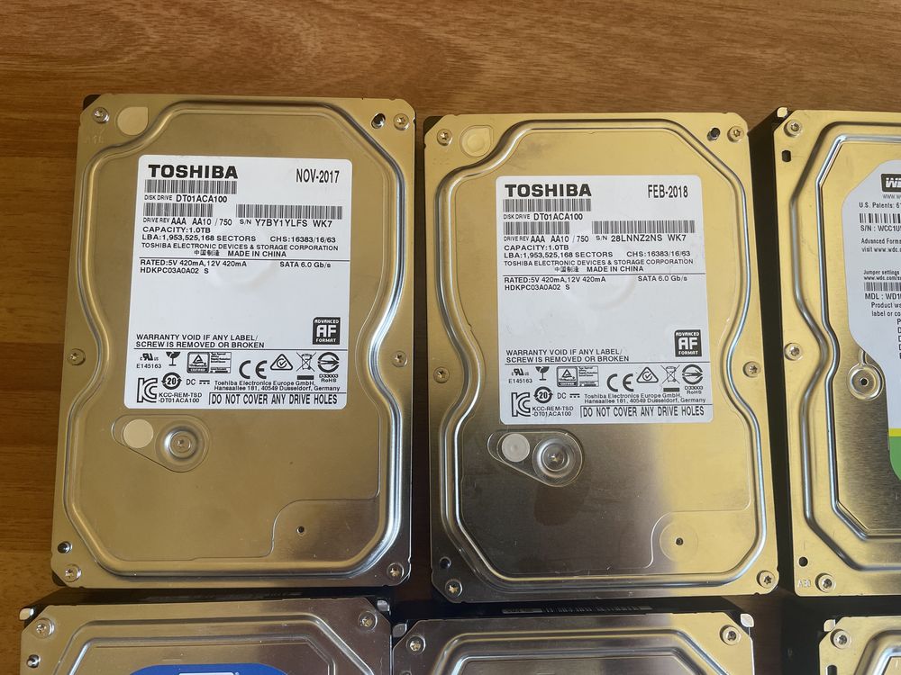 Hdd 1T diverse modele 10 buc