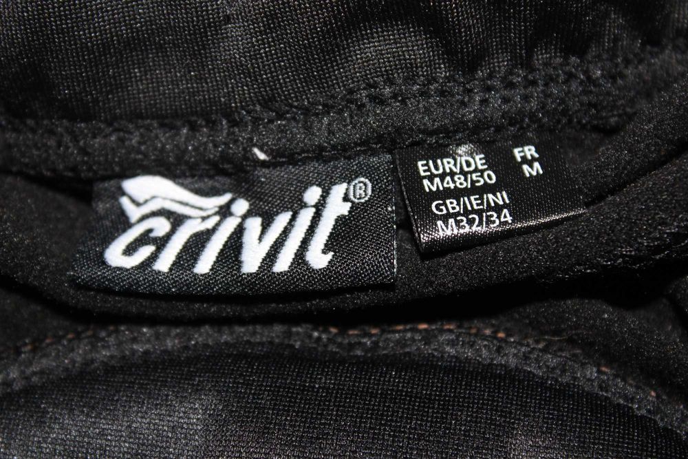 Черен дълъг клин за колоездене Crivit с рефлекторни ленти