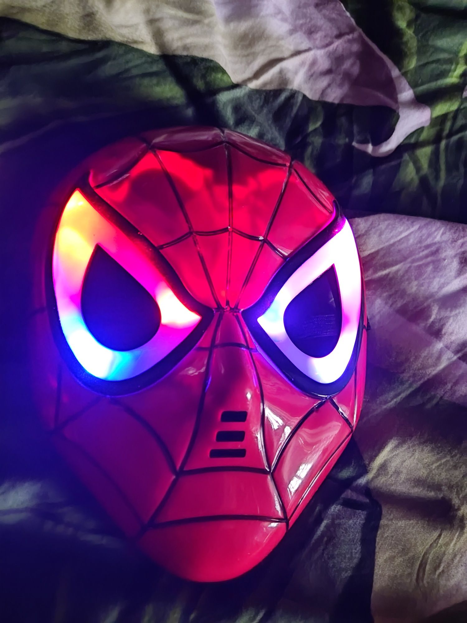 Горящая супер маска Человека паука,spider man