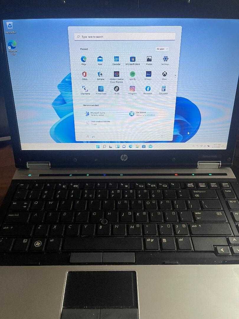 Laptop HP EliteBook 8440P 14", i5, ssd windows 11 pro