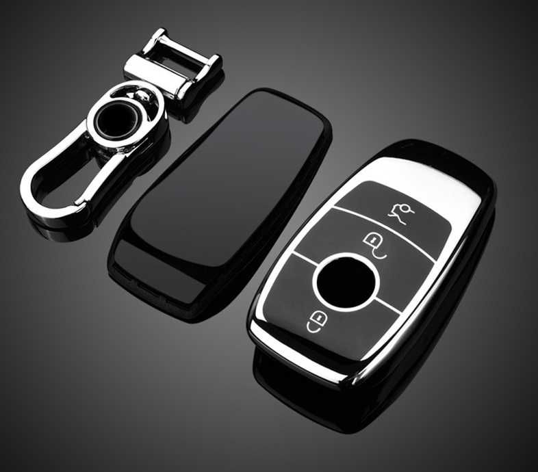 Husa de protectie premium pentru cheie auto Mercedes Benz Key, Silver