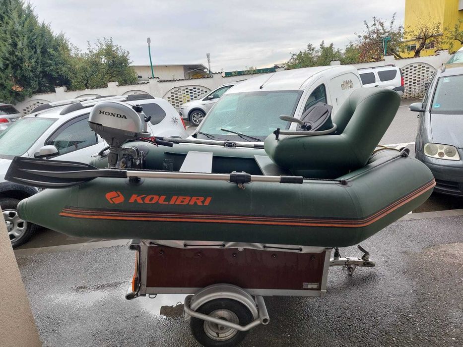 Barcă pneumatică Kolibri, motor Honda si remorca