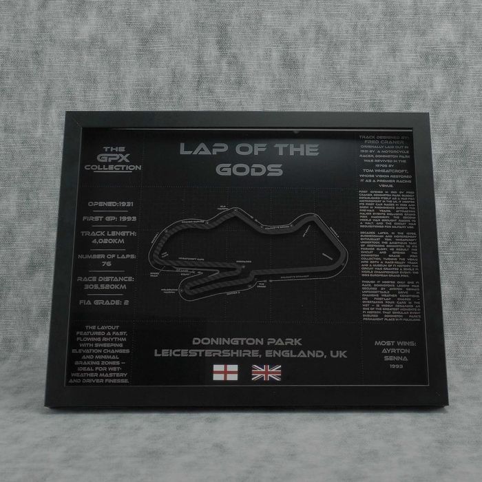 Donington Park – Hartă 3D circuit Formula 1 Europe GP • GPX Collection