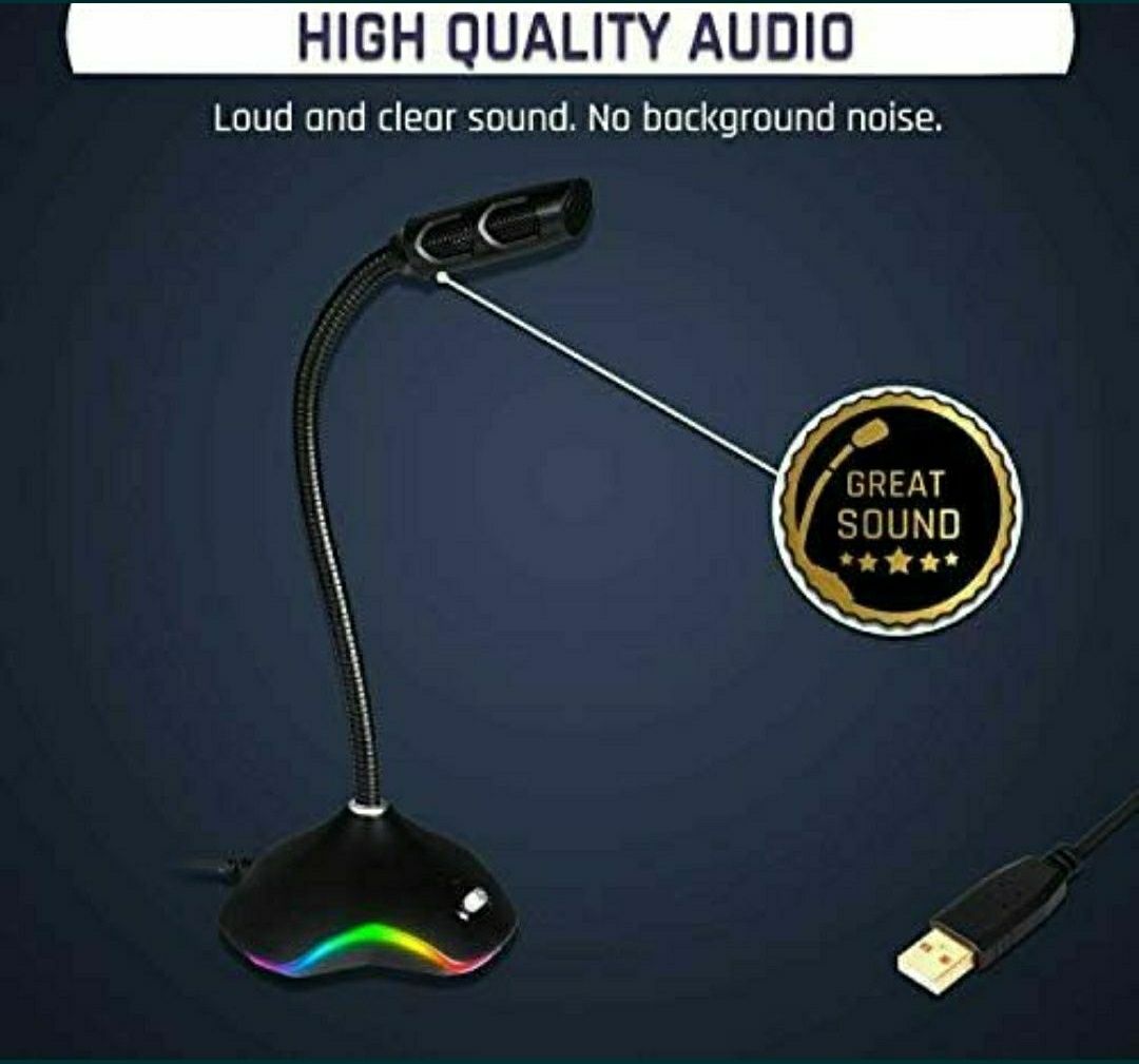 Microfon Klim Rhapsody RGB pt. jocuri desktop USB