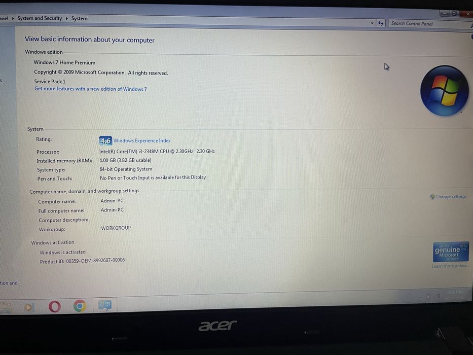 Telefon acer aspire 3