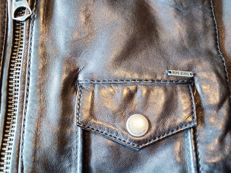 Мъжко оригинално кожено яке рокерия Pepe Jeans Хлл