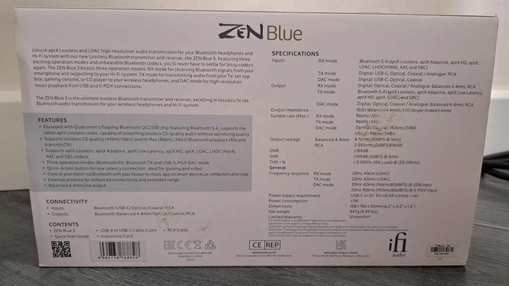 Streamer DAC iFi Audio Zen Blue 3